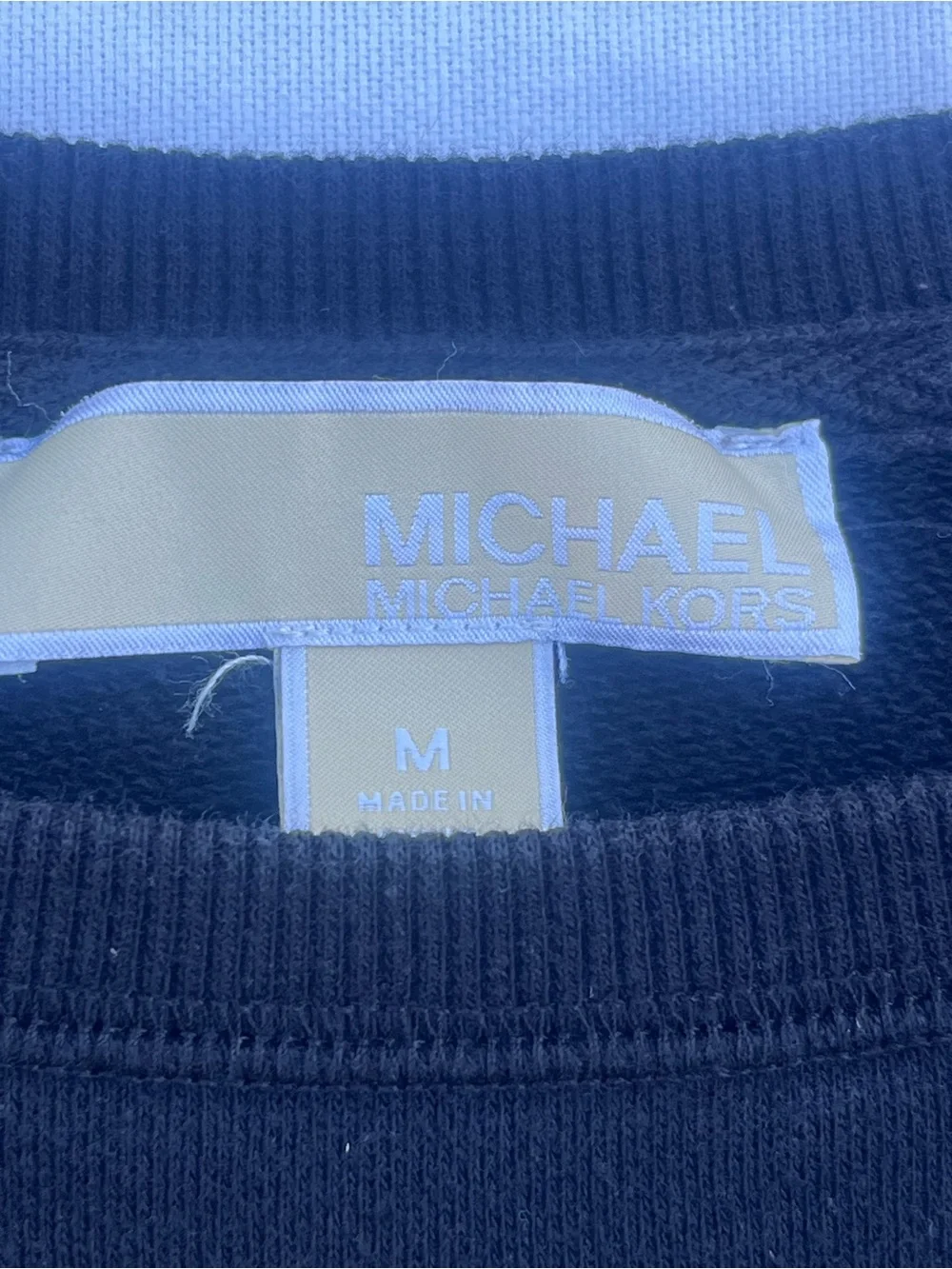 Michael Kors Black Womens ' MK Crystal Logo Pullover Sweatshirt